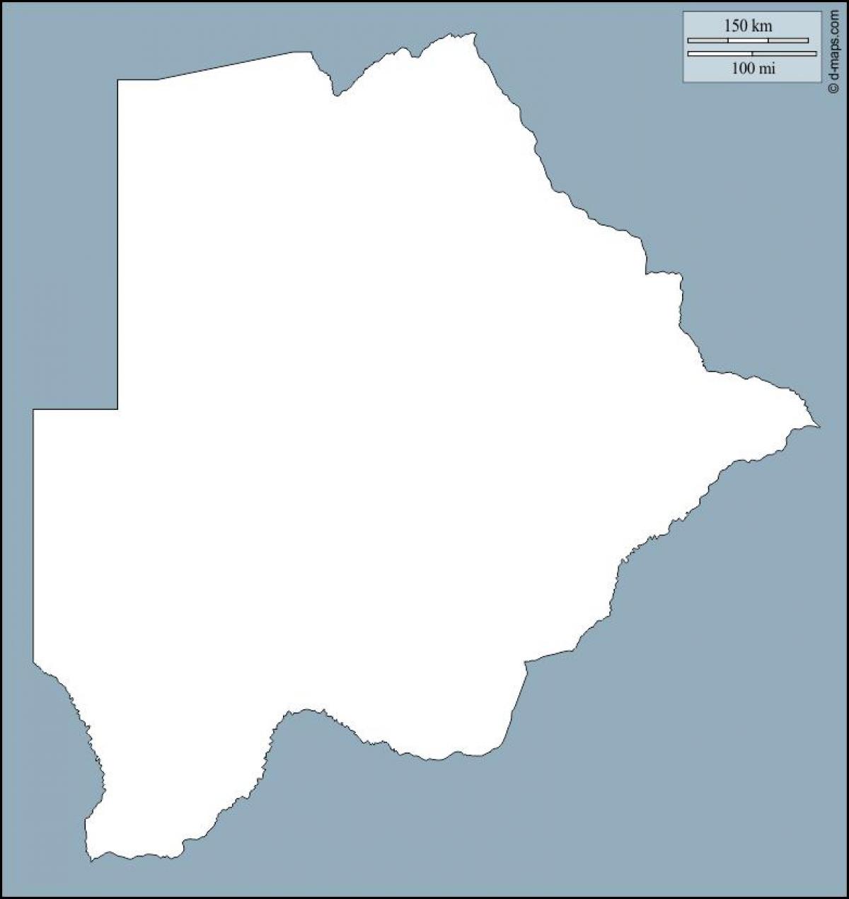 mappa del Botswana struttura della mappa