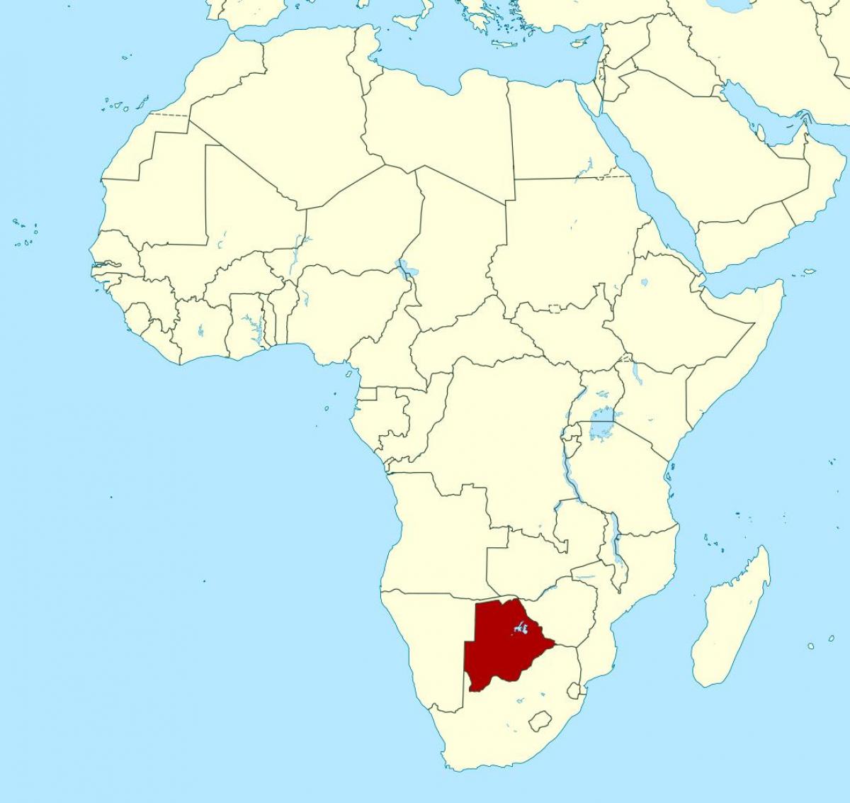 mappa del Botswana, africa