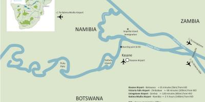 Mappa di kasane, Botswana