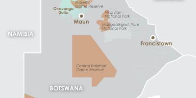 Mappa di maun, Botswana
